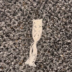 ✨Free with purchase - Handcrafted Cream Macramé Keychain